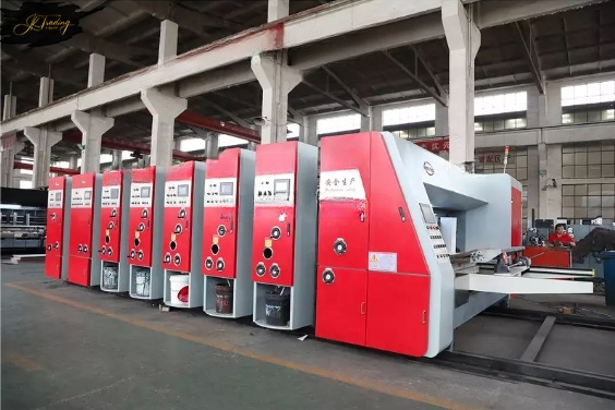 Corrugated Cardboard Flexo Water Ink Printer Slotter Die Cutter Carton Box Make Package Machine
